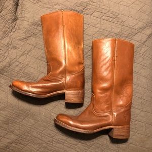 Frye Brown Leather Campus Western Women's Boots 11